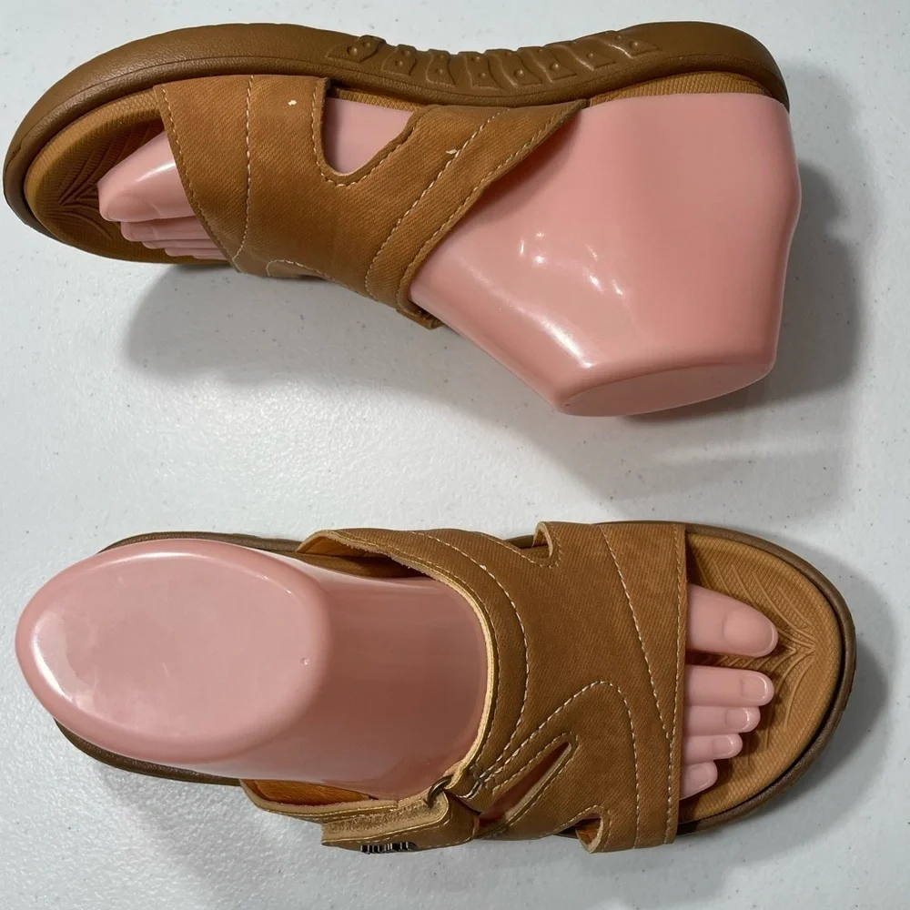Kuailu Brown Open-Toe Sandals Size 7 SB-80